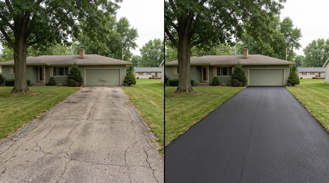 Paving Narrow In-Town Driveways Near Downtown Muncie